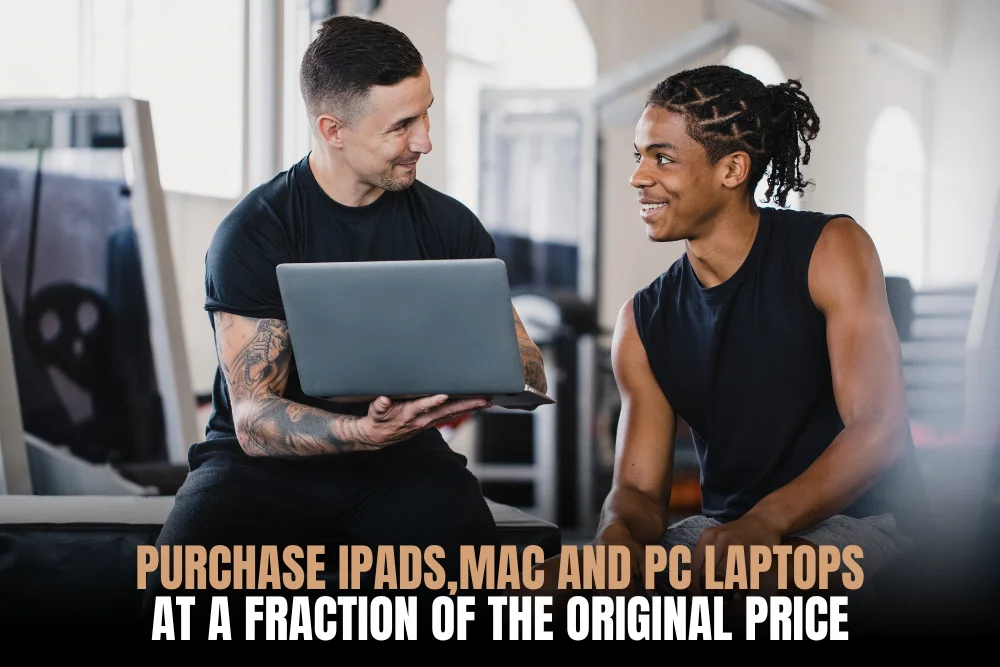 Refurbished laptop used for online fitness business