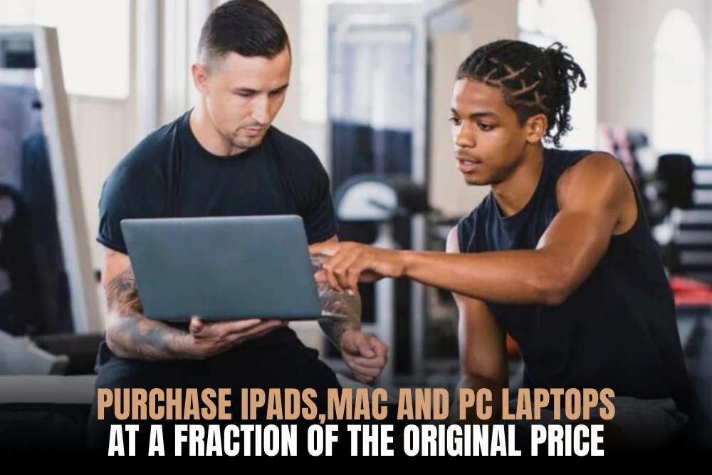 Refurbished laptop used for online fitness business