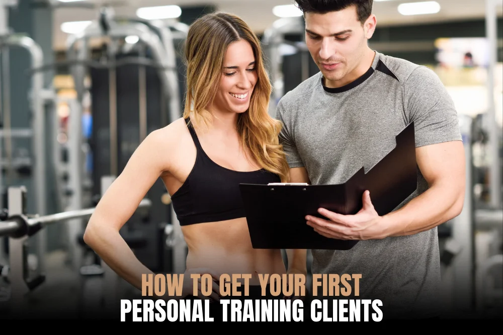 Personal trainer promoting services to attract clients