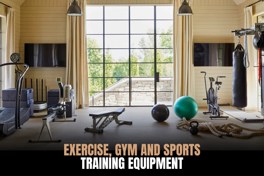 Professional gym fitness equipment and weights